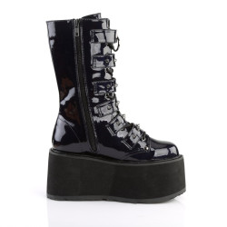 Demonia DAMNED-225 Black Hologram Platform Boots