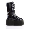 Demonia DAMNED-225 Black Hologram Platform Boots