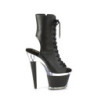 Pleaser SPECTATOR-1016 Black Vegan Leather Transparent