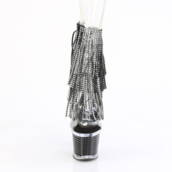 Pleaser SPECTATOR-1017RSF Transparent Black Ankle Boots