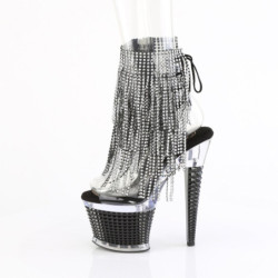 Pleaser SPECTATOR-1017RSF Transparent Black Ankle Boots