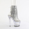 Pleaser SPECTATOR-1017RSF Transparent Silver Ankle Boots