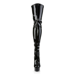 Pleaser DELIGHT-3063 Patent Laced Thigh High Boots