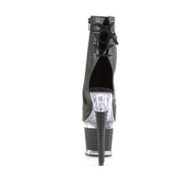 Pleaser SPECTATOR-1018 Black Vegan Leather Transparent