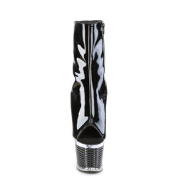 Pleaser SPECTATOR-1021 Black Patent Transparent Boots