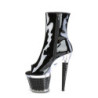 Pleaser SPECTATOR-1021 Black Patent Transparent Boots