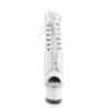 Pleaser SPECTATOR-1021 White Patent Transparent Boots