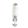 Pleaser SPECTATOR-1021 White Patent Transparent Boots
