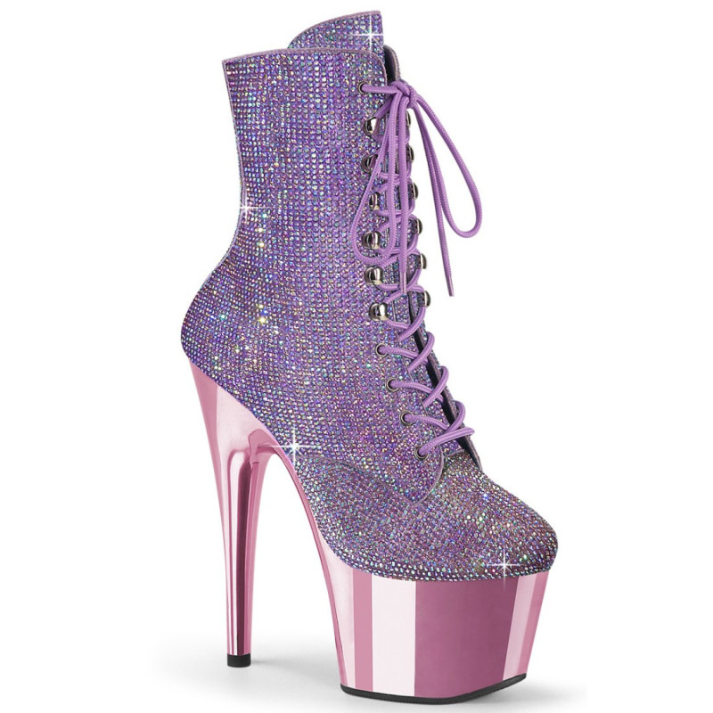 Pleaser ADORE-1020CHRS Lavender Strass Chrome Sale Women Pleaser ADORE-1020CHRS Lavender Strass Chrome Sale Women