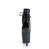 Pleaser BEJEWELED-1018DM-7 Black Hologram Patent Strass
