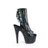 Pleaser BEJEWELED-1018DM-7 Black Hologram Patent Strass