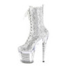 Pleaser SPECTATOR-1040G Silver Glitter Transparent Chrom
