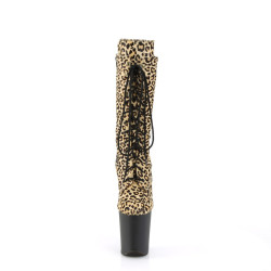 Pleaser FLAMINGO-1050LP Leopard Print Pony Hair Black