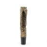Pleaser FLAMINGO-1050LP Leopard Print Pony Hair Black