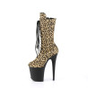 Pleaser FLAMINGO-1050LP Leopard Print Pony Hair Black