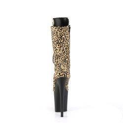 Pleaser FLAMINGO-1050LP Leopard Print Pony Hair Black