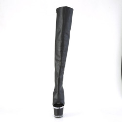 Pleaser SPECTATOR-3019 Black Vegan Laced Overknee Boots