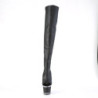 Pleaser SPECTATOR-3019 Black Vegan Laced Overknee Boots