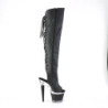 Pleaser SPECTATOR-3019 Black Vegan Laced Overknee Boots