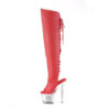 Pleaser SPECTATOR-3019 Red Vegan Leather Transparent