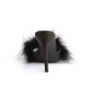 Fabulicious CLASSIQUE-01F Black Vegan Fur Mules Women