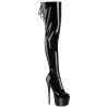 Pleaser JUBILANT-3007 Patent Heeled Overknee Boots