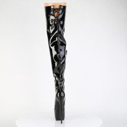 Pleaser JUBILANT-3007 Patent Heeled Overknee Boots