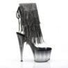Pleaser ADORE-1017RSFT Transparent Black Ankle Boots