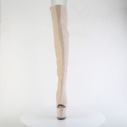 Pleaser SPECTATOR-3030 Nude Vegan Leather Transparent