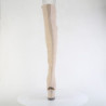 Pleaser SPECTATOR-3030 Nude Vegan Leather Transparent