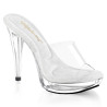 Fabulicious COCKTAIL-501 Transparent High Heeled Mules