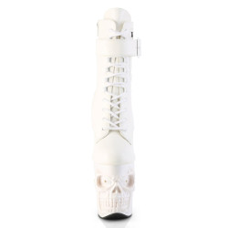 Pleaser RAPTURE-1020STR-LT White Vegan Leather Boots