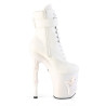 Pleaser RAPTURE-1020STR-LT White Vegan Leather Boots