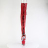Pleaser SPECTATOR-3030 Red Vegan Leather Transparent