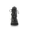 Demonia SHAKER-66 Black Vegan Platform Wedge Ankle Boots