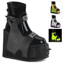 Demonia TRANSFORMER-808 Black Vegan Leather Sale Women