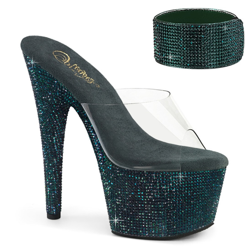 Pleaser BEJEWELED-712RS Transparent Green Strass High Heels Sale Pleaser BEJEWELED-712RS Transparent Green Strass High Heels Sale