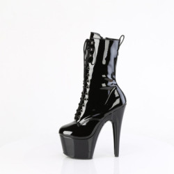 Pleaser ADORE-1049WR Black Patent Women's Ankle Boots