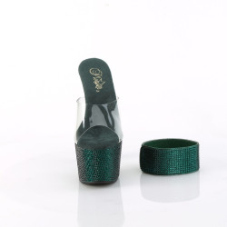 Pleaser BEJEWELED-712RS Transparent Green Strass High Heels Sale