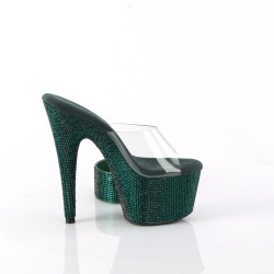 Pleaser BEJEWELED-712RS Transparent Green Strass High Heels Sale