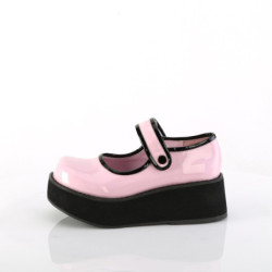 Demonia SPRITE-01 Rose Hologram Maryjane Platform Shoes