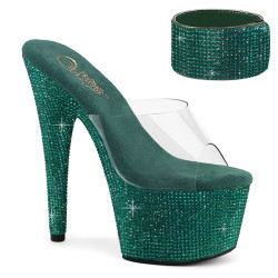 Pleaser BEJEWELED-712RS Transparent Green Strass Sale