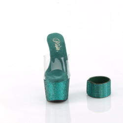 Pleaser BEJEWELED-712RS Transparent Green Strass Sale