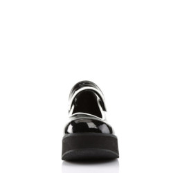 Demonia SPRITE-01 Black White Maryjane Platform Shoes