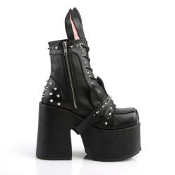 Demonia CAMEL-202 Black Vegan Chunky Platform Boots