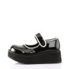 Demonia SPRITE-01 Black White Maryjane Platform Shoes