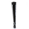 Devious INDULGE-3063 Patent Platform Thigh High Boots