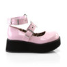Demonia SPRITE-02 Rose Patent Maryjane Platform Shoes