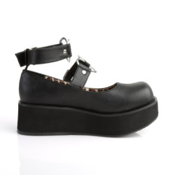 Demonia SPRITE-02 Black Vegan Maryjane Platform Shoes