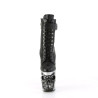 Pleaser RAPTURE-1020STR-02 Black Vegan Leather Silver